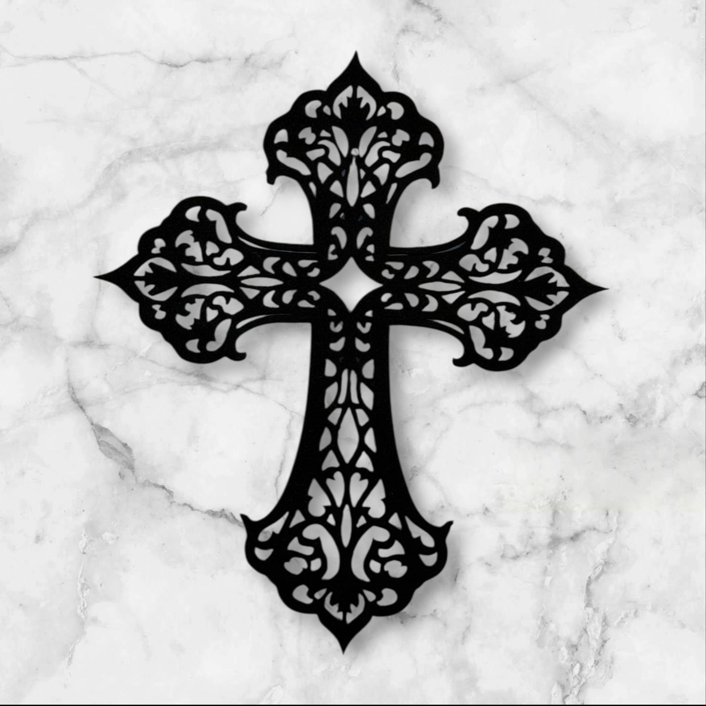 Filigree Metal Cross Wall Art | Decorative Christian Wall Decor | Elegant Faith Home Accent | Religious Gift