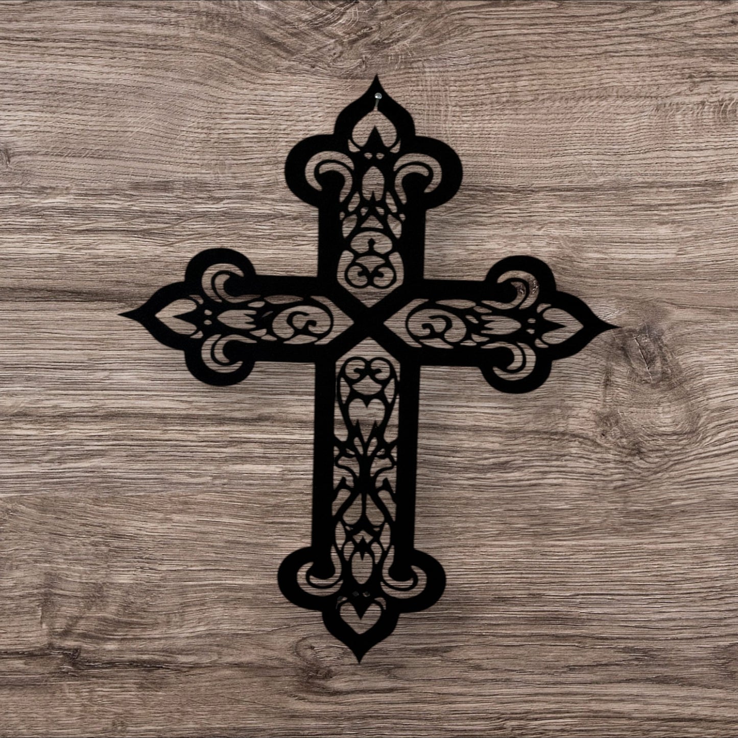 Decorative Filigree Metal Cross | Elegant Christian Wall Art | Faith Home Decor