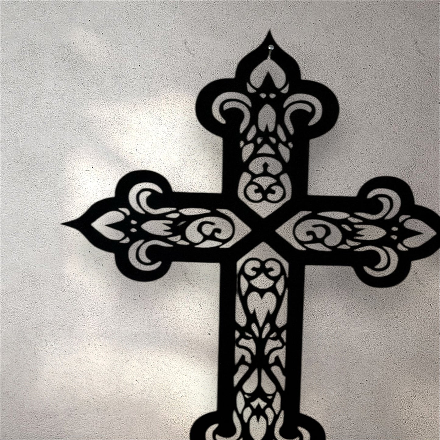 Decorative Filigree Metal Cross | Elegant Christian Wall Art | Faith Home Decor