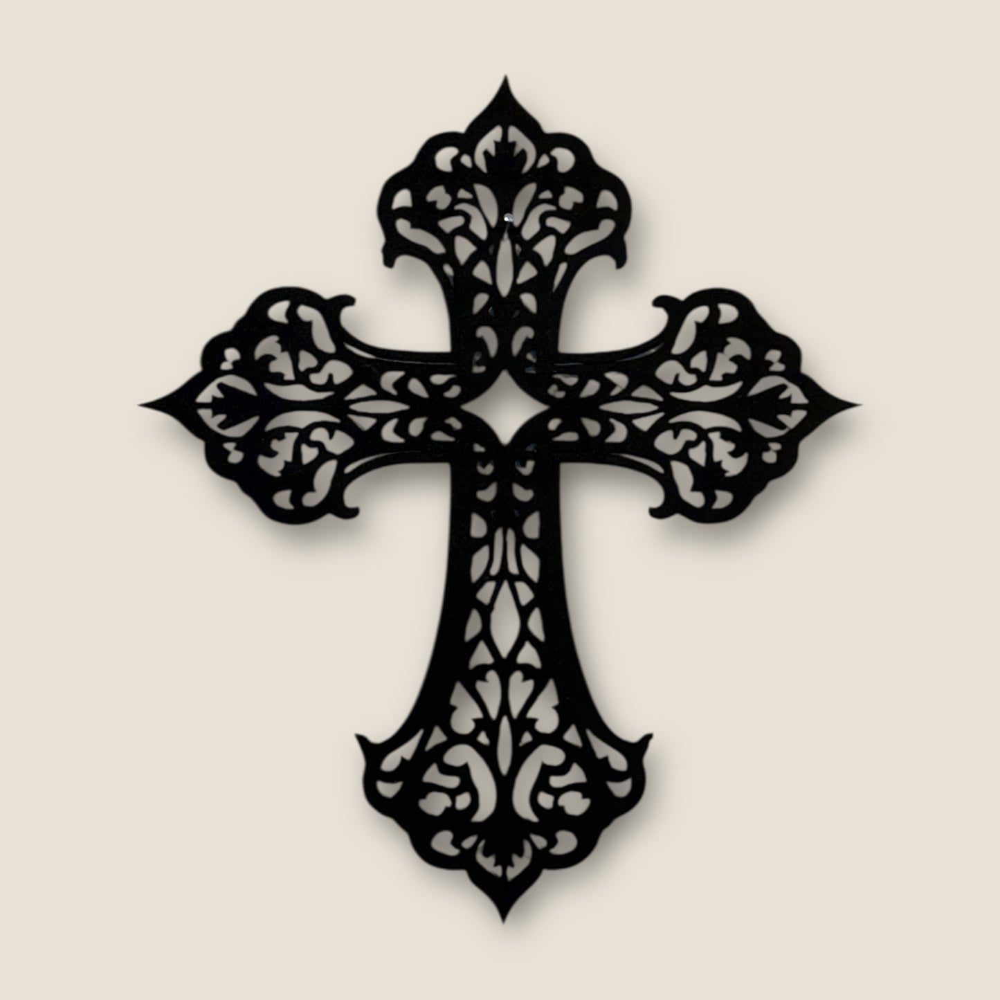 Filigree Metal Cross Wall Art | Decorative Christian Wall Decor | Elegant Faith Home Accent | Religious Gift