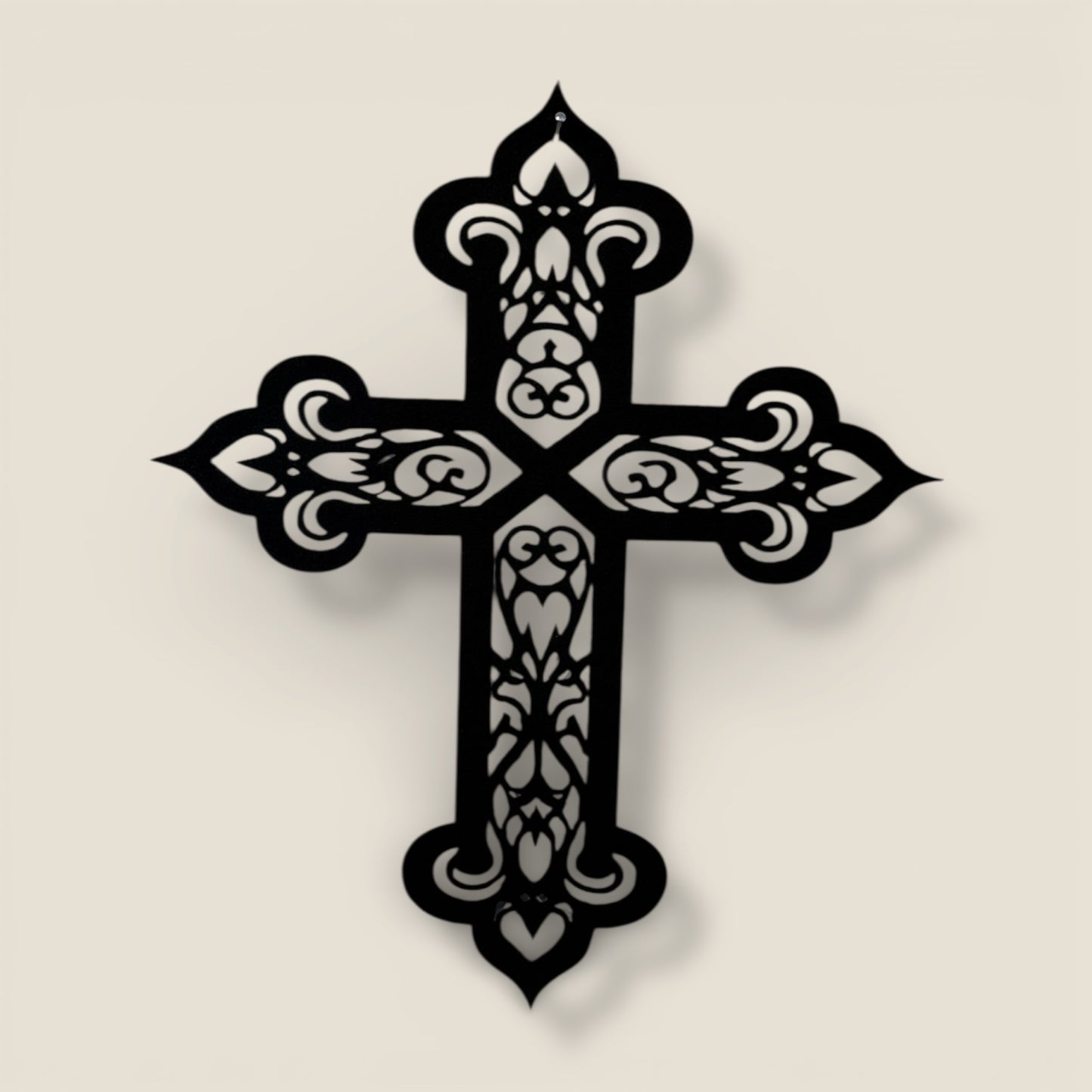 Decorative Filigree Metal Cross | Elegant Christian Wall Art | Faith Home Decor
