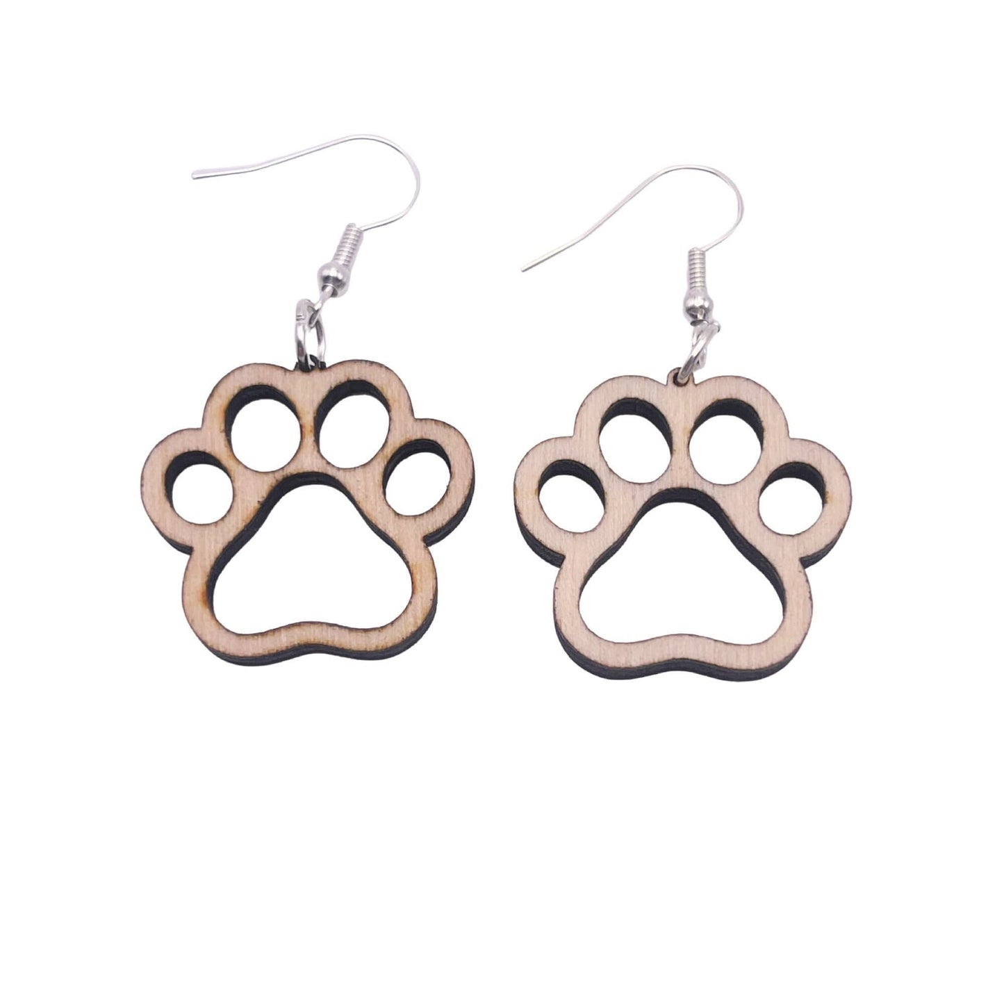 Paw Print Dangle Earrings, Unique Dog or Cat Gift, Pet Lover Jewelry for Birthday, Valentines Day, Mothers Day, Party or Wedding