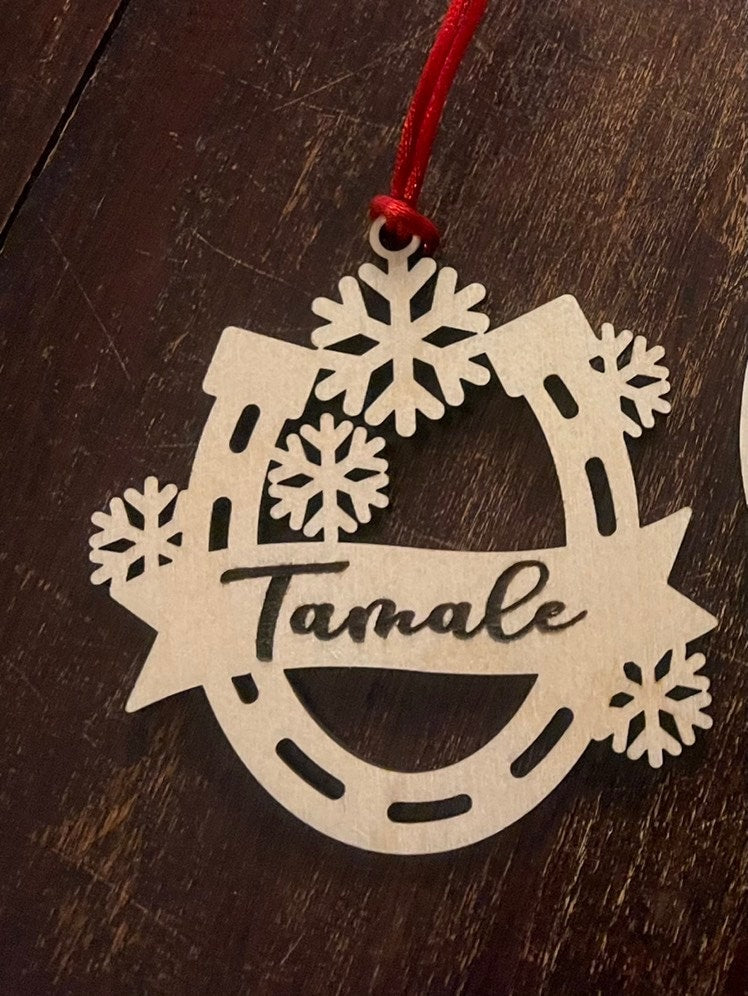 Horseshoe Ornament with Snowflakes, Custom Equestrian Gift, Personalized Gift for Birthday, Valentines Day, Mothers Day, Christmas, Holiday