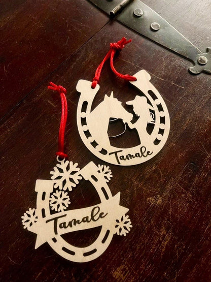 Personalized Girl with Her Horse Ornament, Custom Equestrian Gift, Gift for Birthday, Valentines Day, Mothers Day, Christmas, Memorial