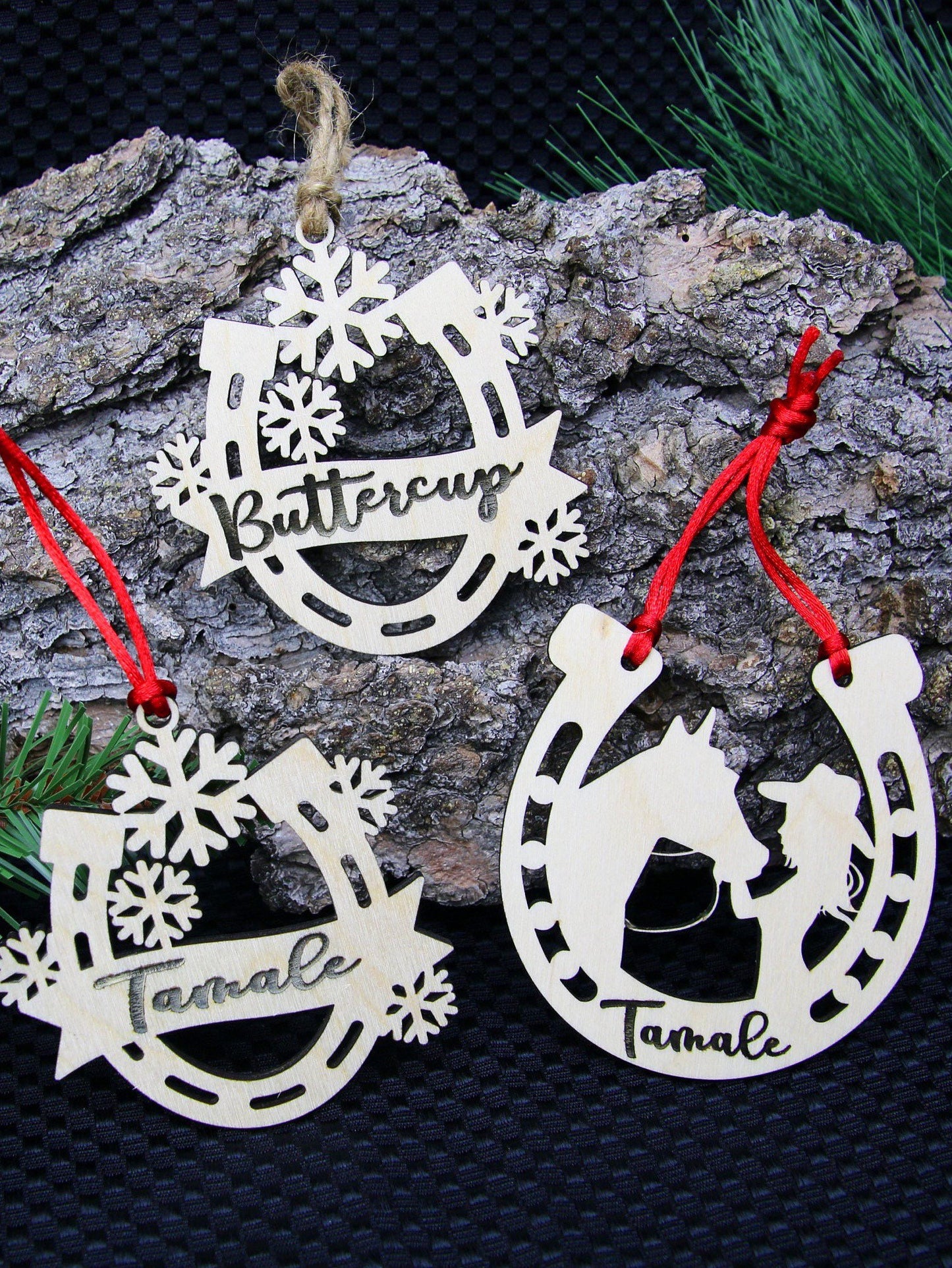 Personalized Girl with Her Horse Ornament, Custom Equestrian Gift, Gift for Birthday, Valentines Day, Mothers Day, Christmas, Memorial