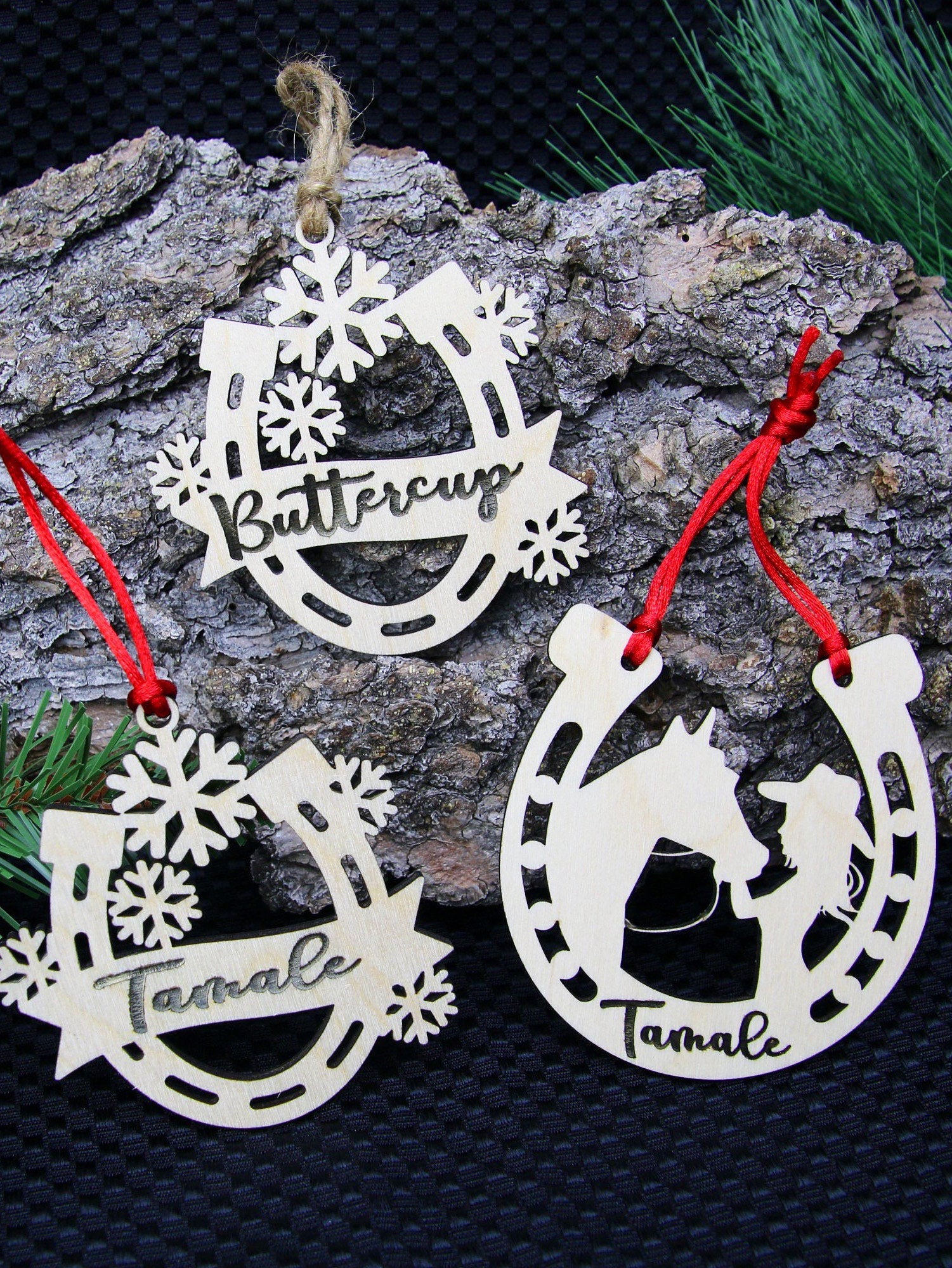 Personalized Girl with Her Horse Ornament, Custom Equestrian Gift, Gift for Birthday, Valentines Day, Mothers Day, Christmas, Memorial
