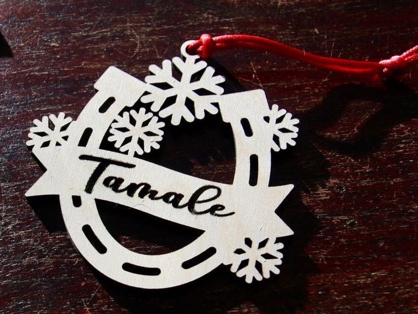 Horseshoe Ornament with Snowflakes, Custom Equestrian Gift, Personalized Gift for Birthday, Valentines Day, Mothers Day, Christmas, Holiday