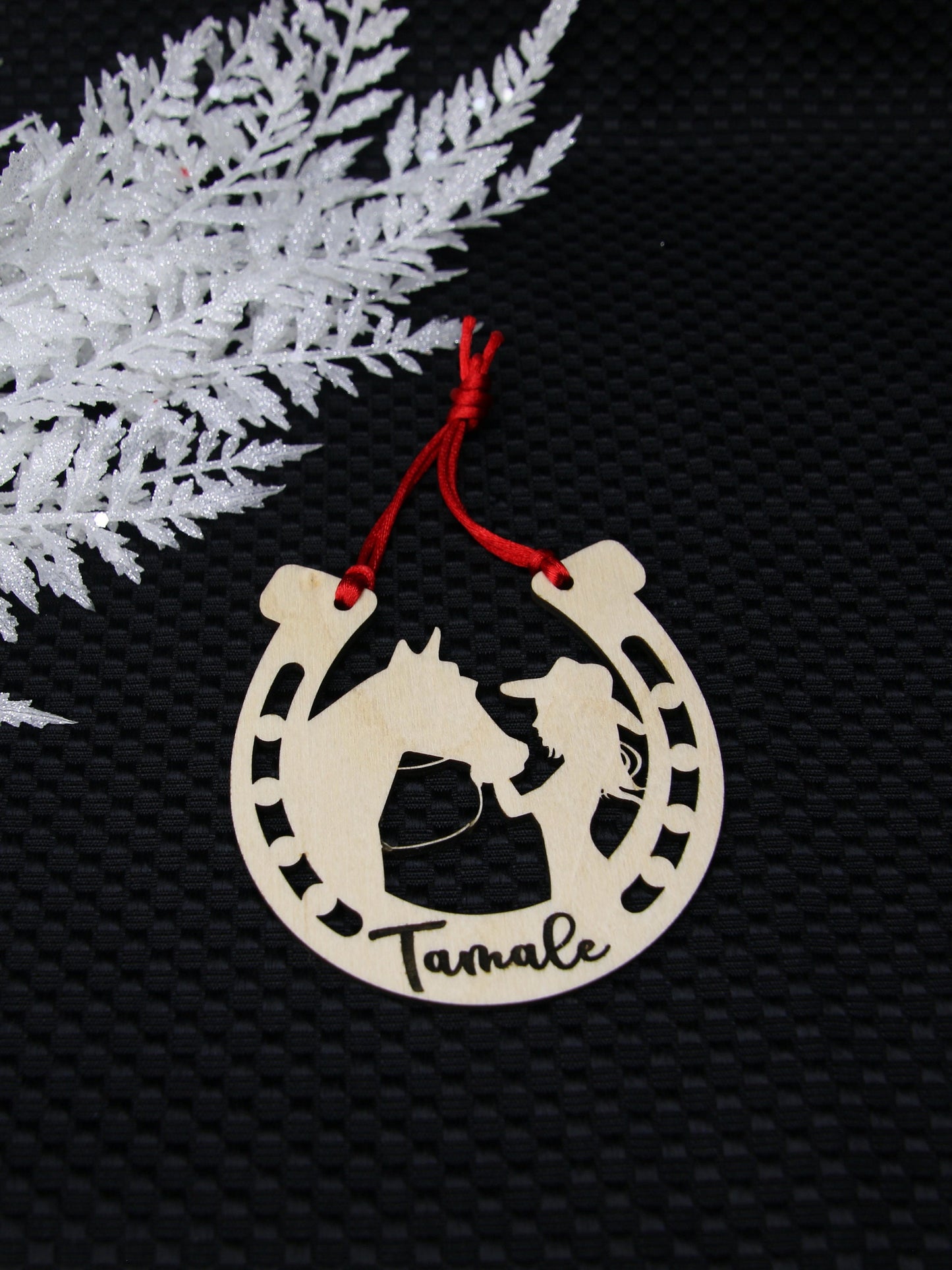 Beautiful personalized girl with her horse ornament can be customized with your name, horse’s or text of your choosing. This keepsake ornament is a heartfelt memorial for the celebration of life and experiences.