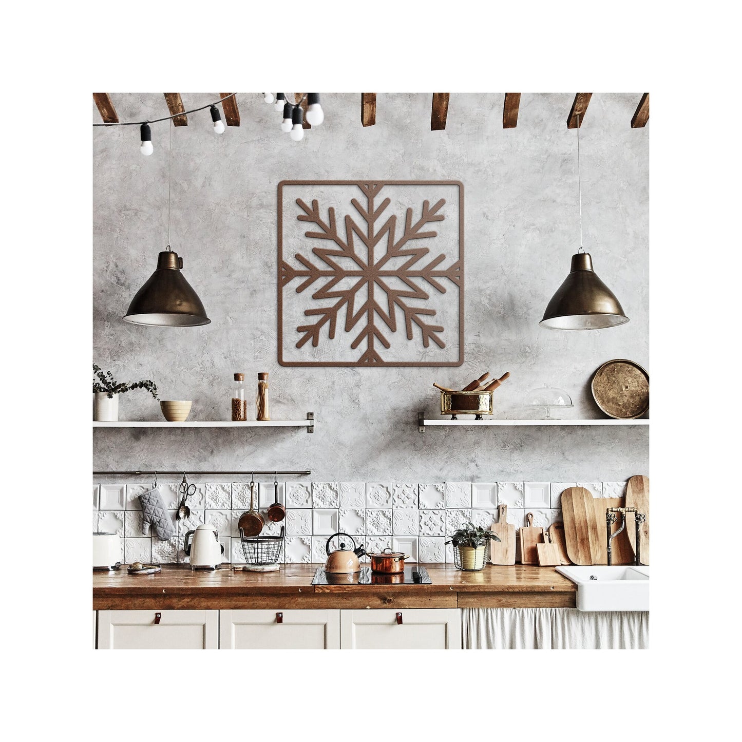 Unique Snowflake Metal Wall Art, Metal Wall Hanging, Winter Artwork Home Decor, Outdoor Sign, Housewarming, Wedding Anniversary or Gift