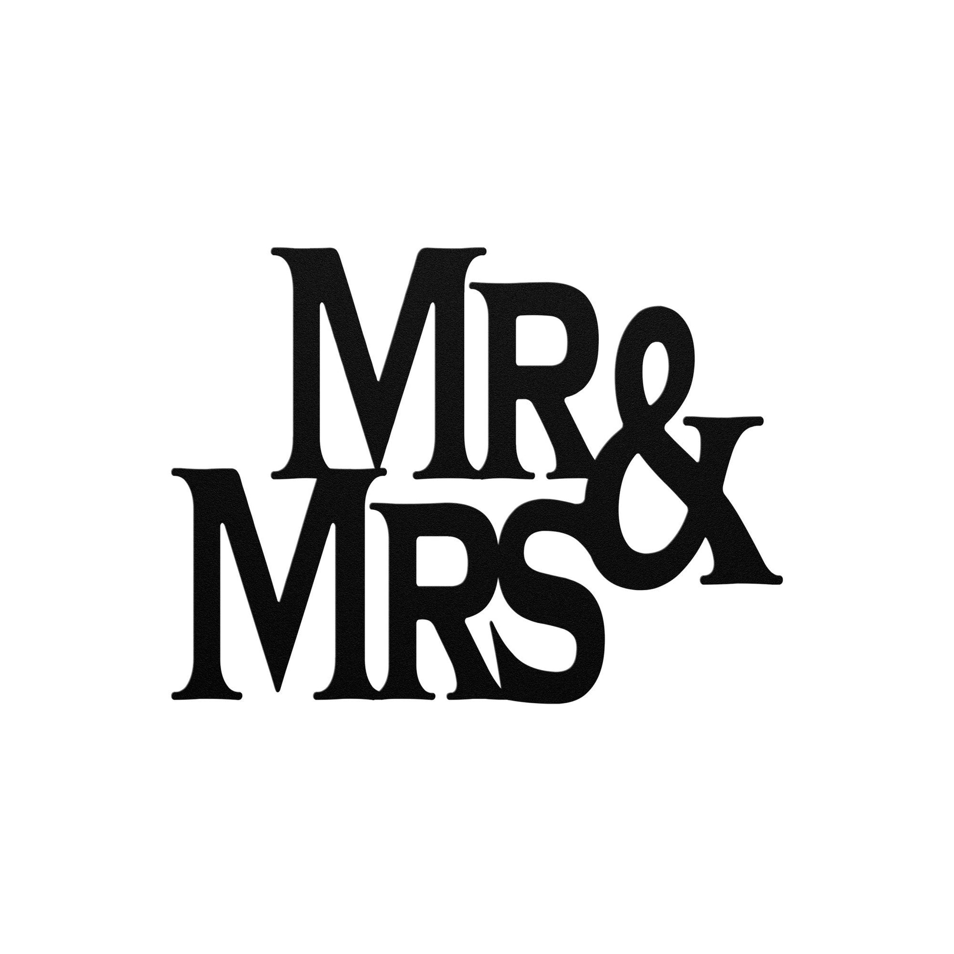 Mr & Mrs Metal Wall Art, Metal Wall Hanging, Housewarming Gift, Wedding Gift, Anniversary Gift, Welcome Home Decor, Unique Outdoor Sign, artwork