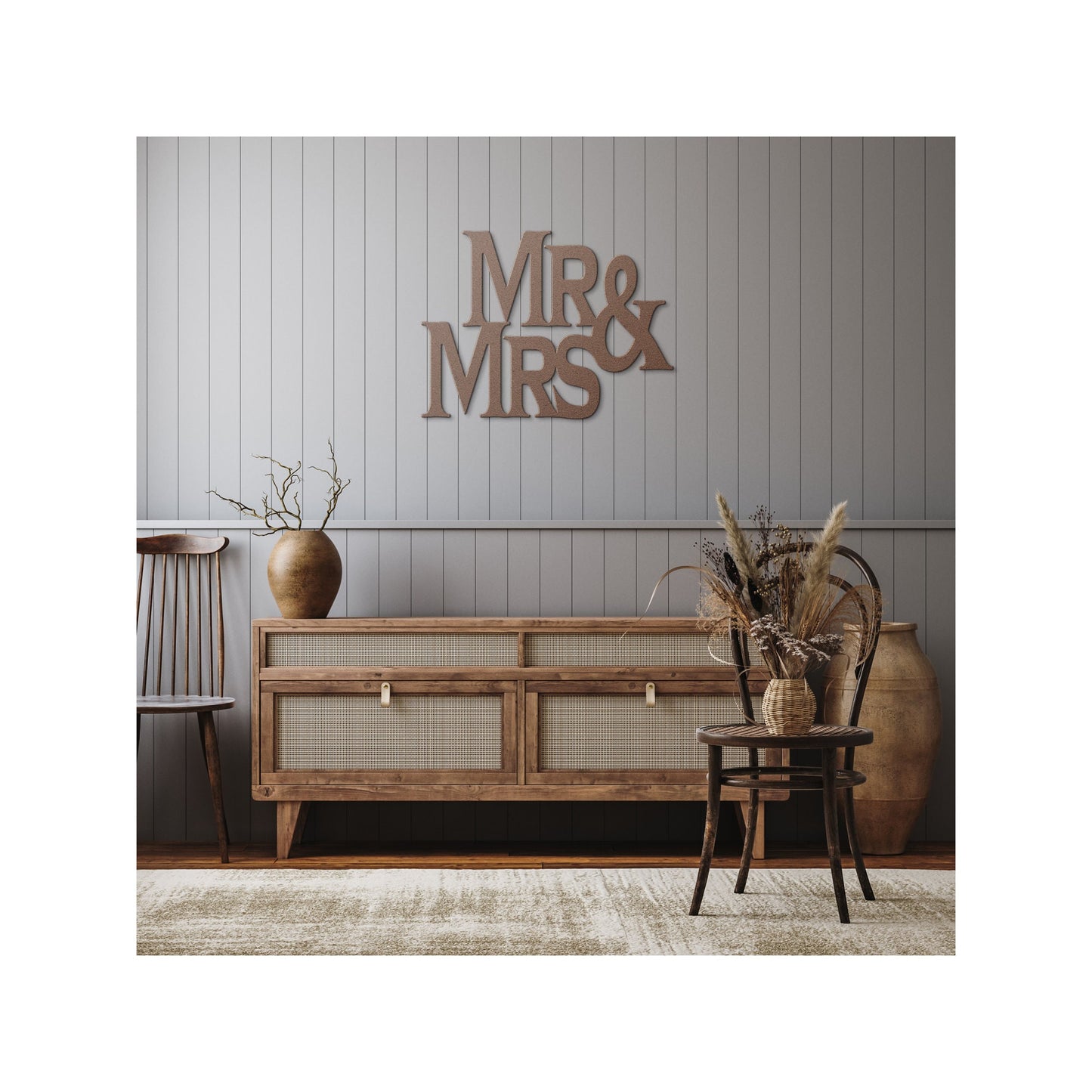 Mr & Mrs Metal Wall Art, Metal Wall Hanging, Housewarming Gift, Wedding Gift, Anniversary Gift, Welcome Home Decor, Unique Outdoor Sign, artwork