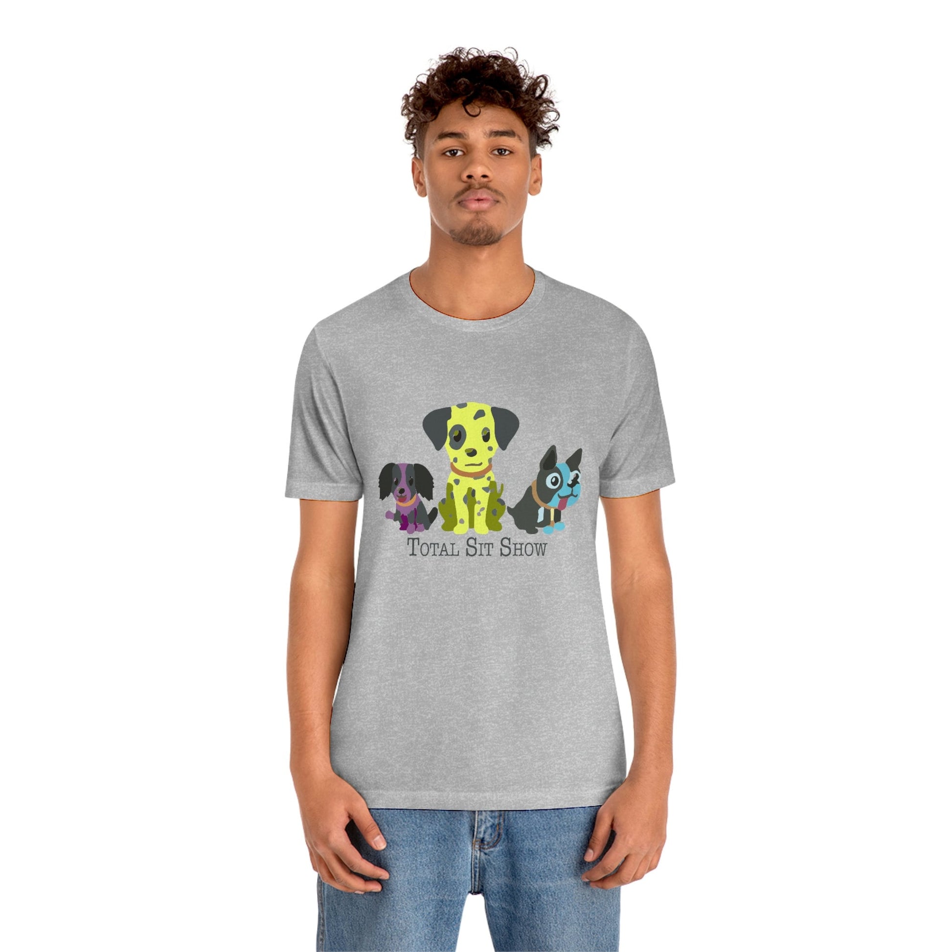 Total Sit Show Dog Tee Shirt, Dog Lover TShirt, Funny Dog T-Shirt, Gift for Pet Lover, Dog Mama, Dog People, Dog Mom, Gift for Women or Men in grey gray