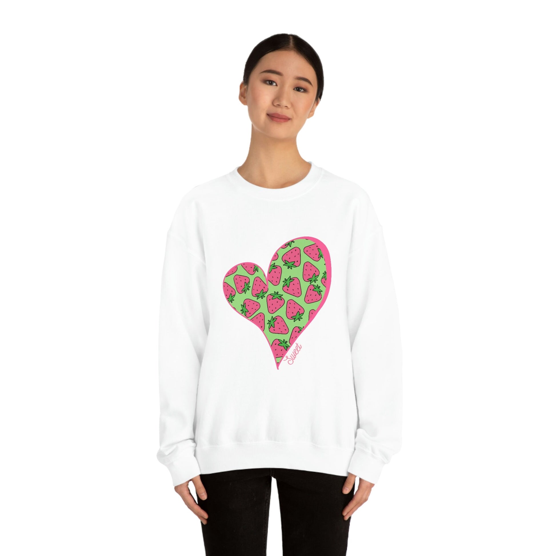 Vibrant Strawberry Sweatshirt for Women, Colorful Strawberries on Crew Neck Tee Sweater, Summer Garden Pullover a Unique gift for Her