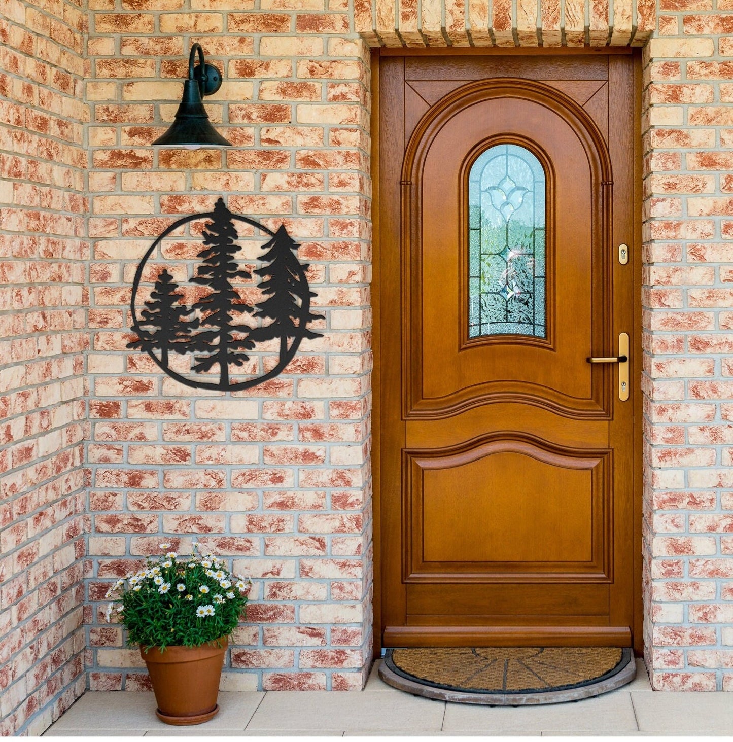 Pine Tree Metal Wall Art for Home or Cabin, Hanging Forest Wall Art to Bring Nature to Your Indoor or Outdoor Living Space