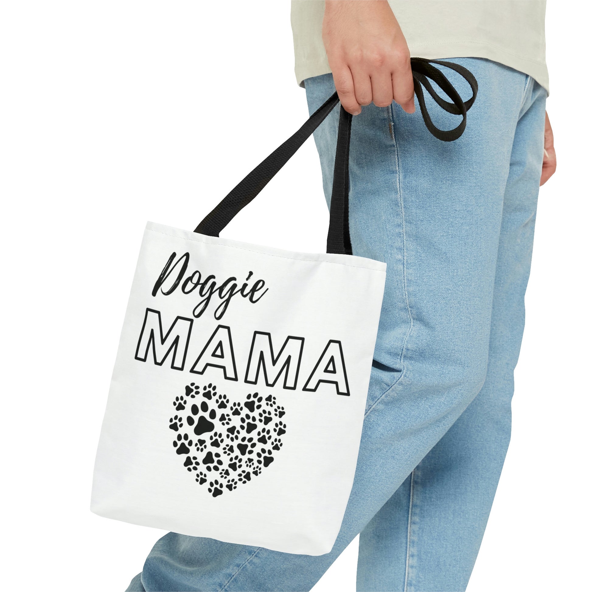 White Doggie Mama Tote Bag