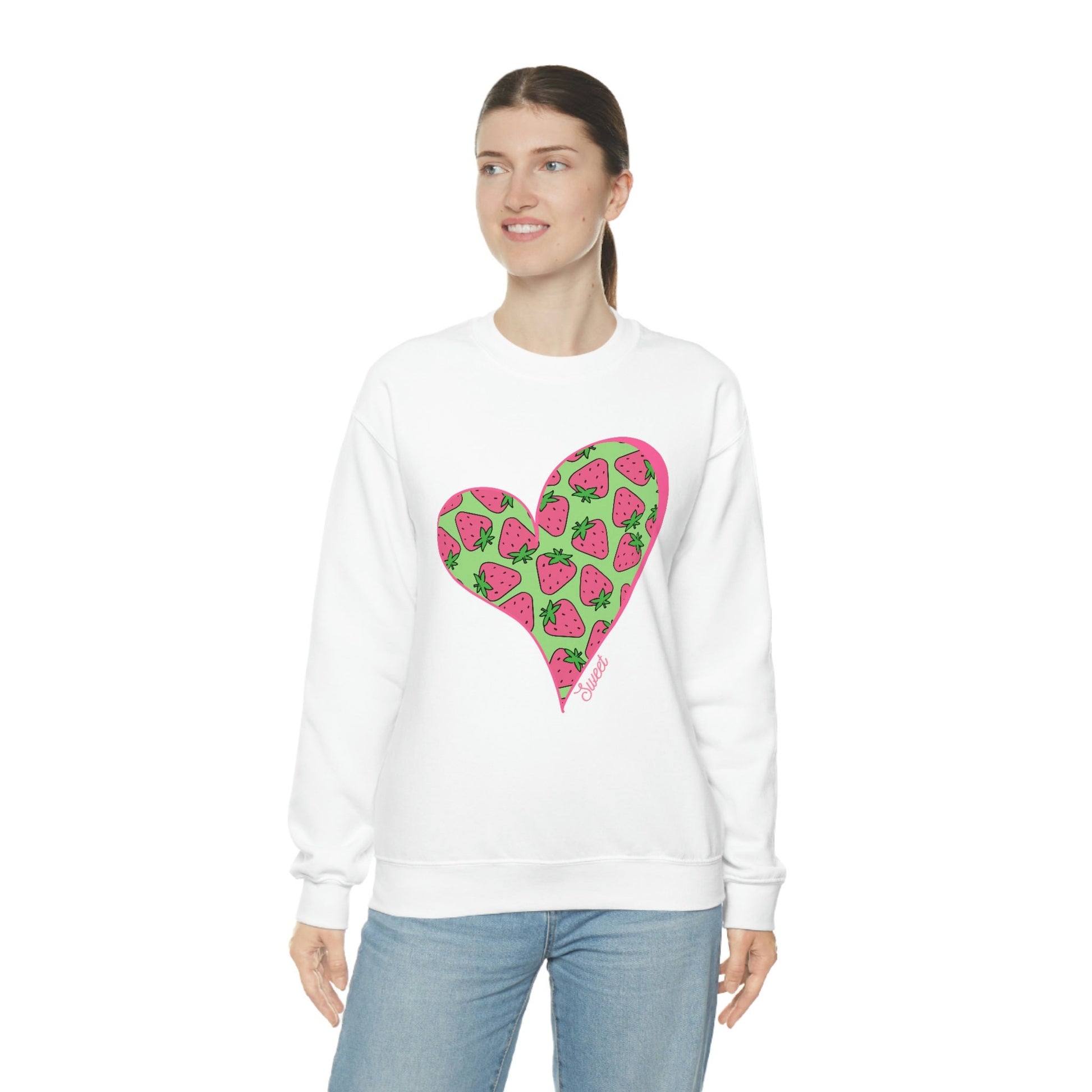 Vibrant Strawberry Sweatshirt for Women, Colorful Strawberries on Crew Neck Tee Sweater, Summer Garden Pullover a Unique gift for Her