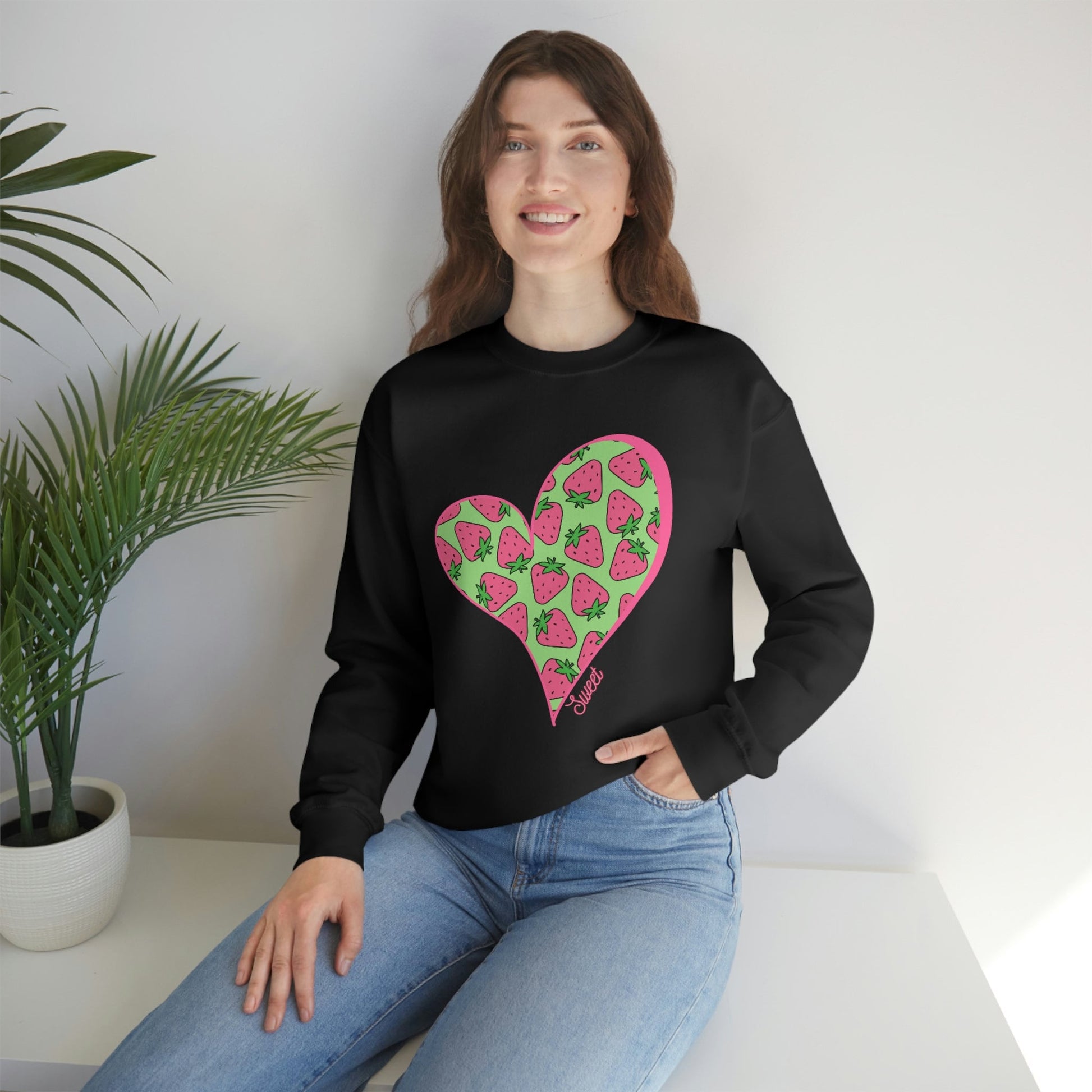 Vibrant Strawberry Sweatshirt for Women, Colorful Strawberries on Crew Neck Tee Sweater, Summer Garden Pullover a Unique gift for Her