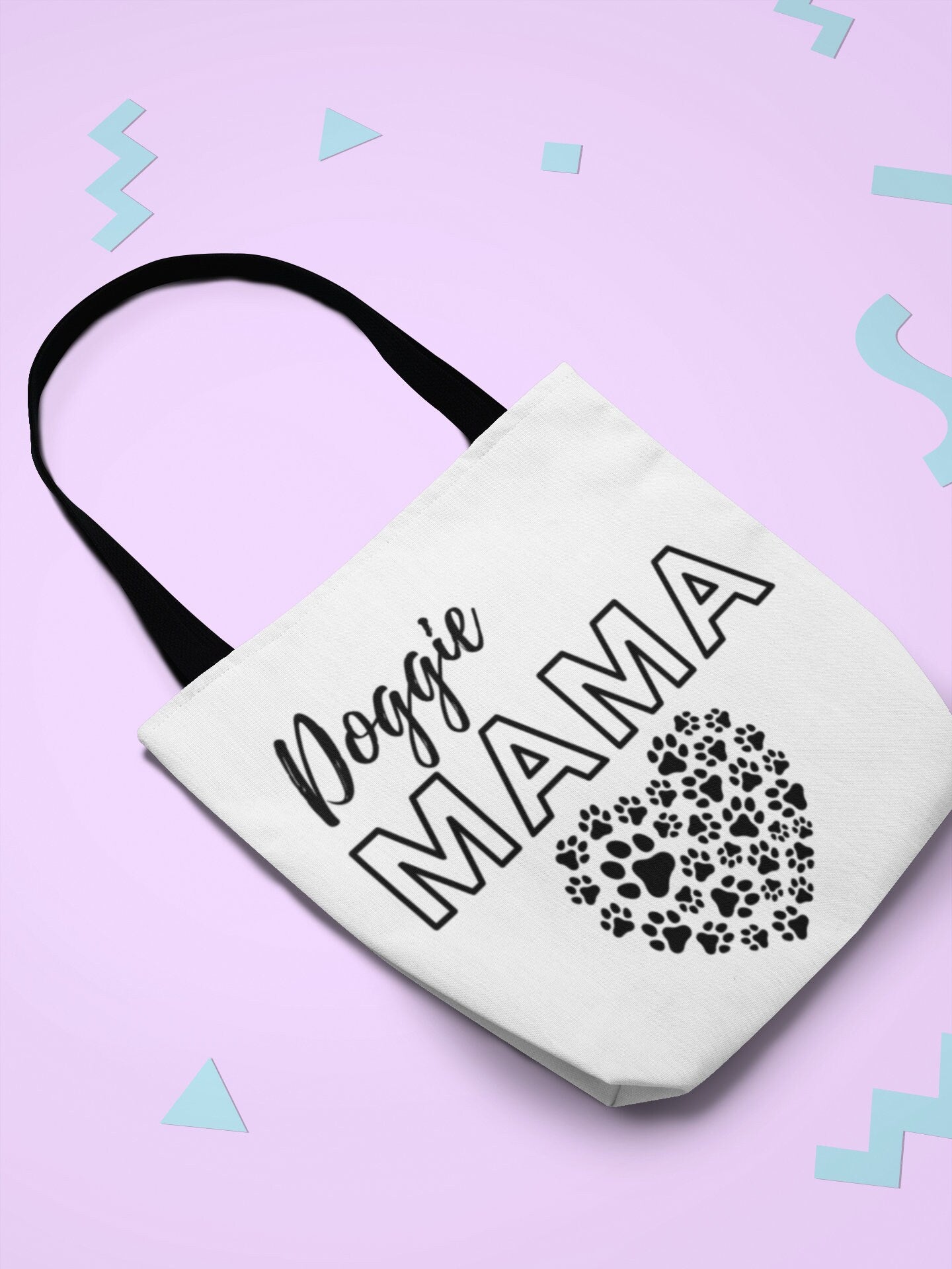 White Doggie Mama Tote Bag