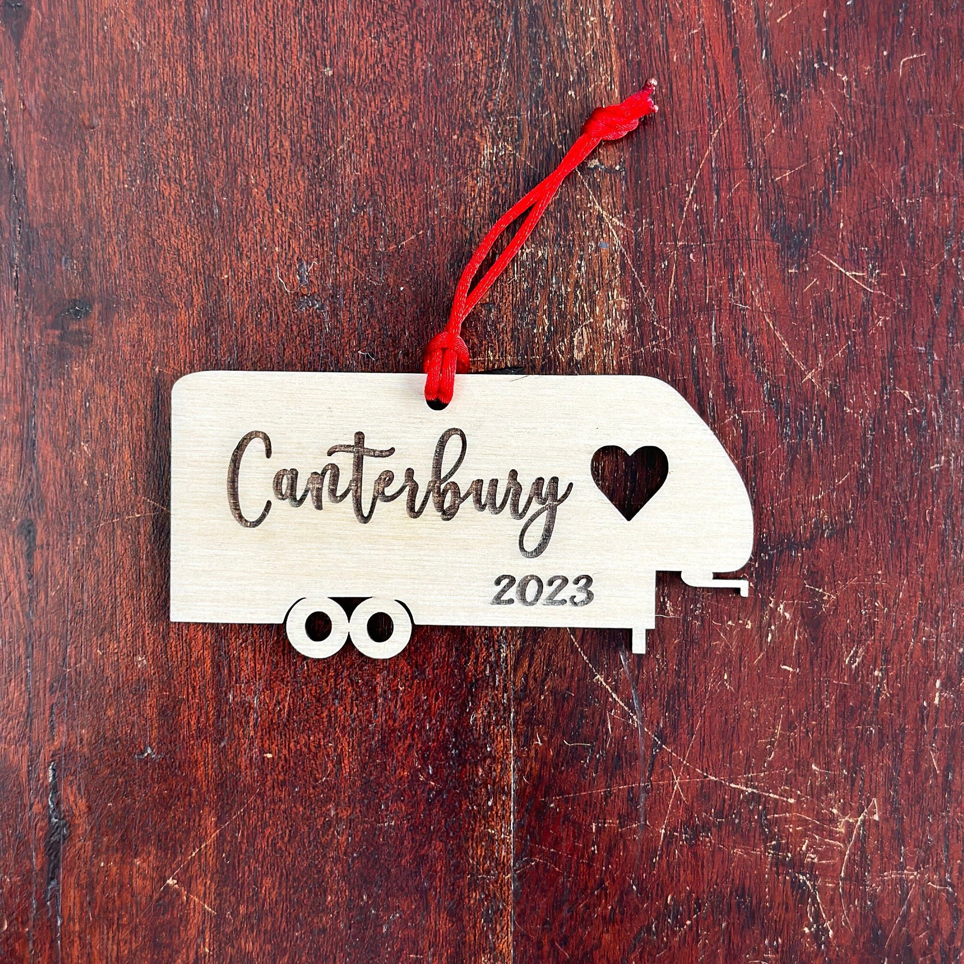Personalized 5th Wheel Camper Ornament, Custom Camping Ornament, RV Fifth Wheel Camper Christmas Ornament, Unique Outdoor Enthusiast Gift