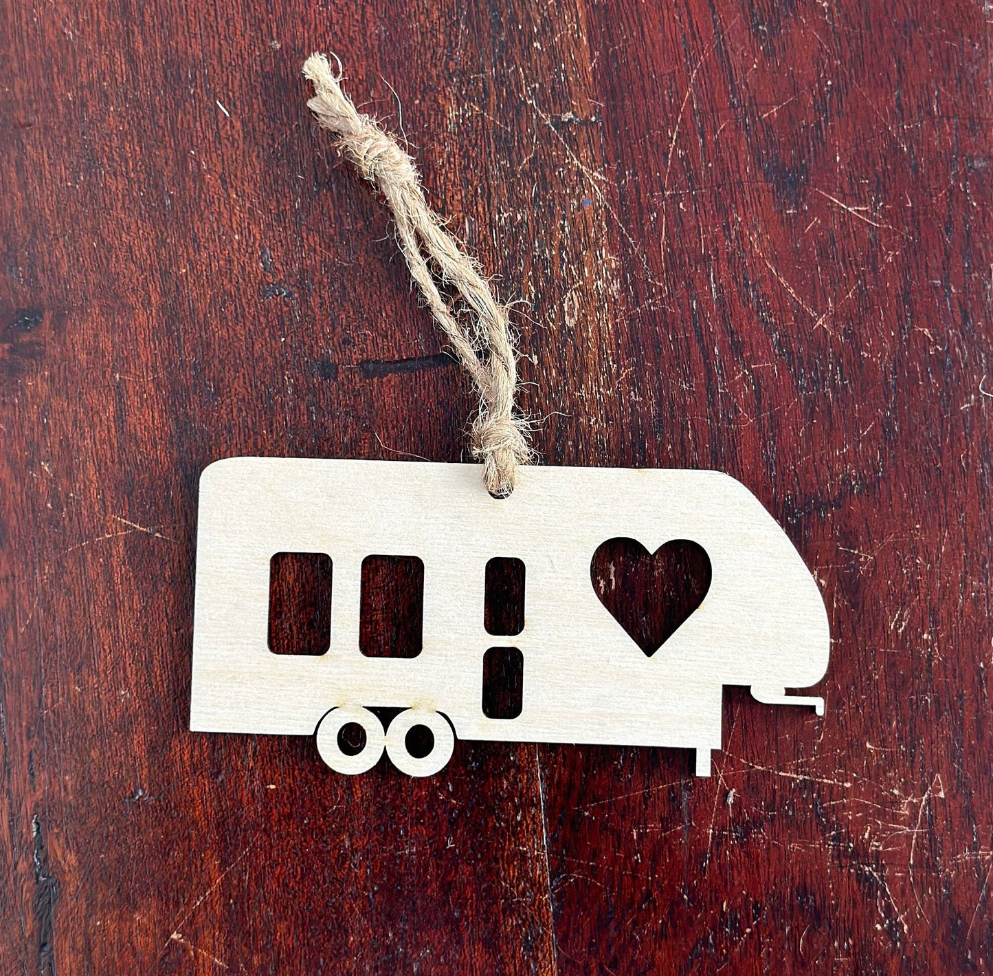 Birchwood Fifth Wheel Camper Ornament, Handmade RV Christmas Decor