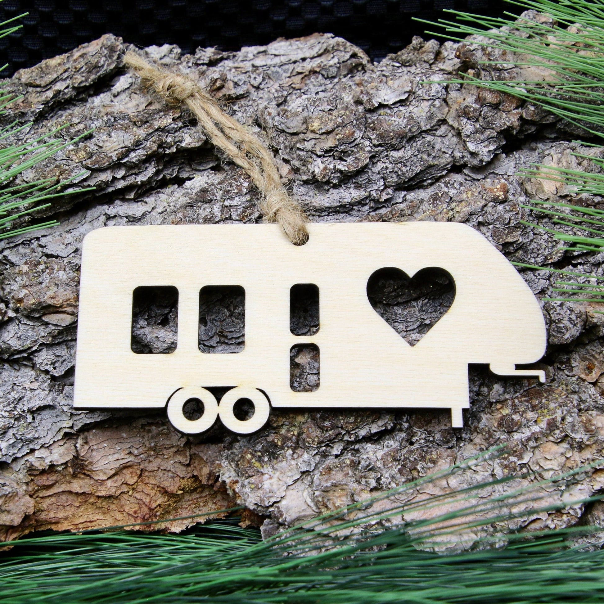 Birchwood Fifth Wheel Camper Ornament, Handmade RV Christmas Decor