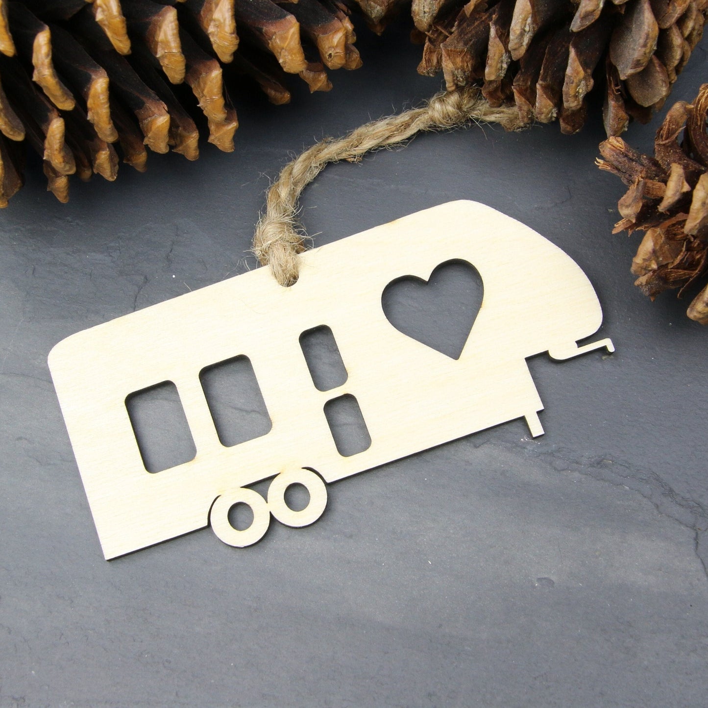 Birchwood Fifth Wheel Camper Ornament, Handmade RV Christmas Decor
