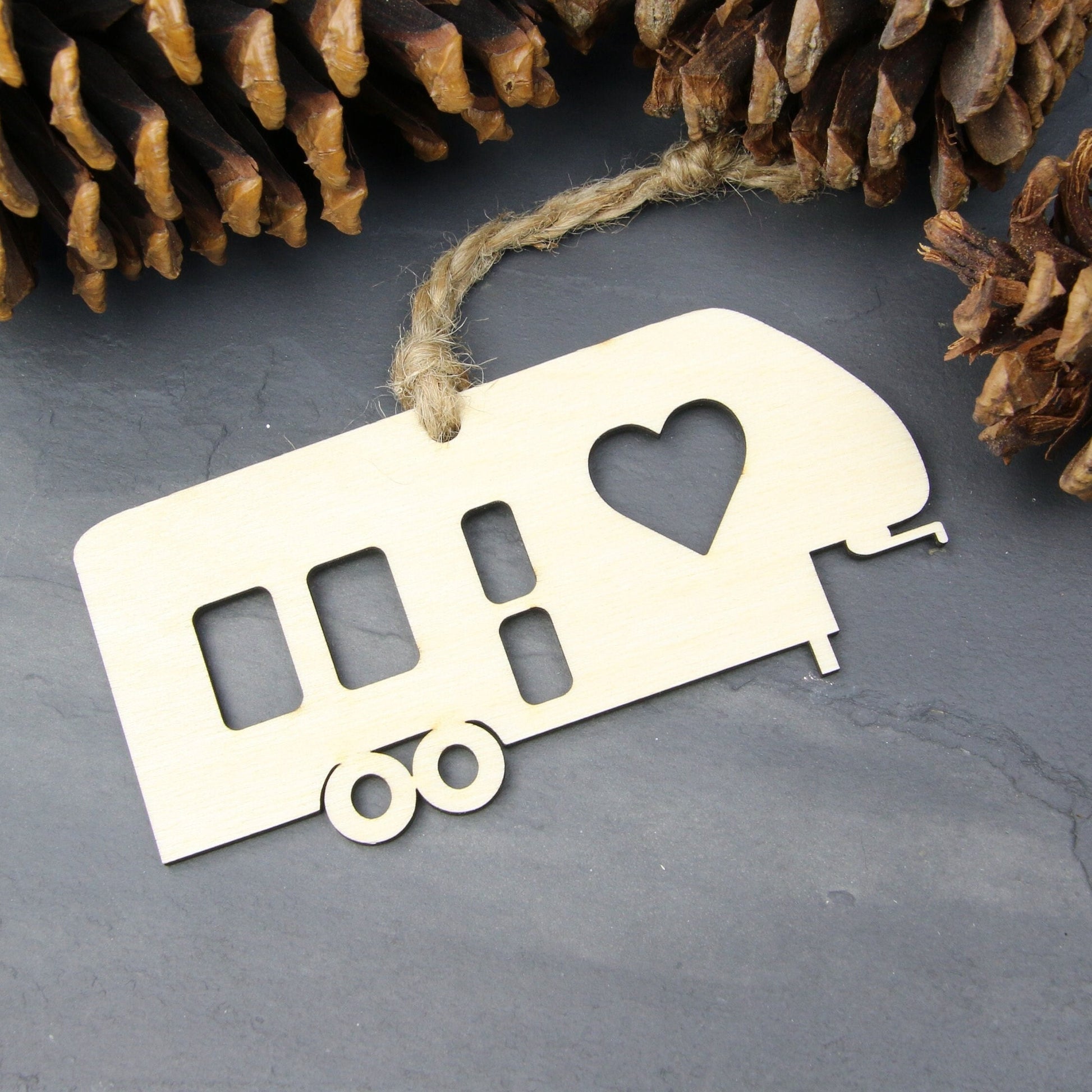 Birchwood Fifth Wheel Camper Ornament, Handmade RV Christmas Decor