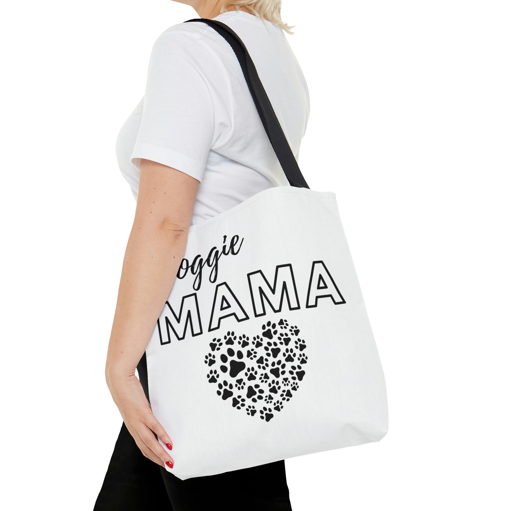 White Doggie Mama Tote Bag
