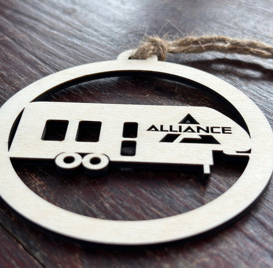 Alliance Fifth Wheel Ornament, Birchwood RV Camper Christmas Ornament