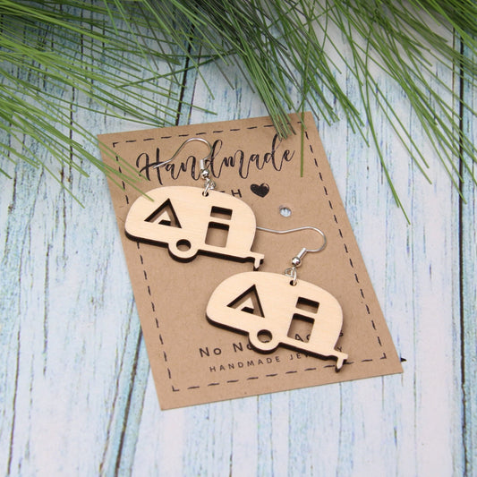 Retro Alliance Travel Trailer Earrings, Show your Love of Camping, RV Camping Life, a Perfect Gift