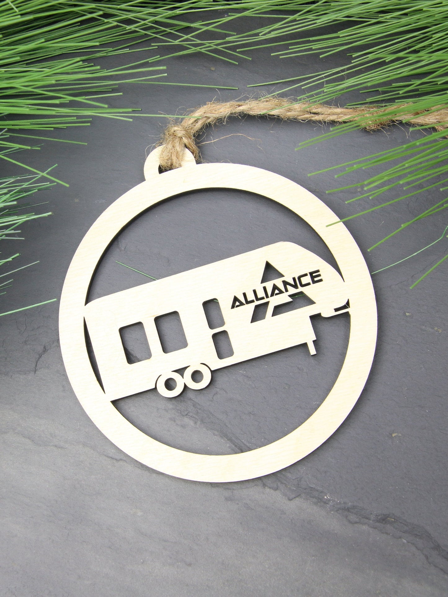 Alliance Fifth Wheel Ornament, Birchwood RV Camper Christmas Ornament
