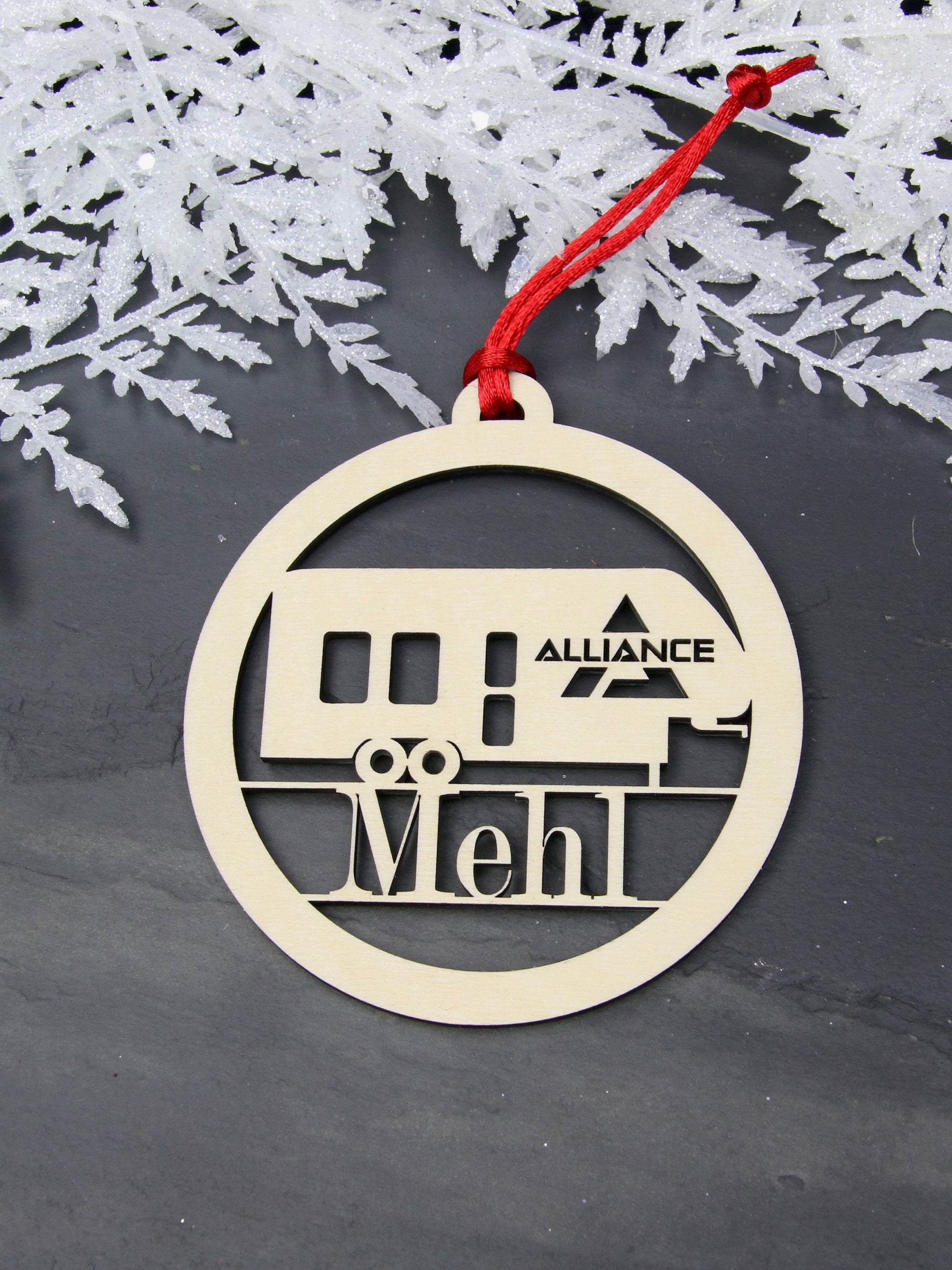 Personalized Alliance 5th Wheel Camper Ornament, Custom Camping Ornament,Round RV Fifth Wheel Camper Christmas Ornament, Unique Outdoor Gift