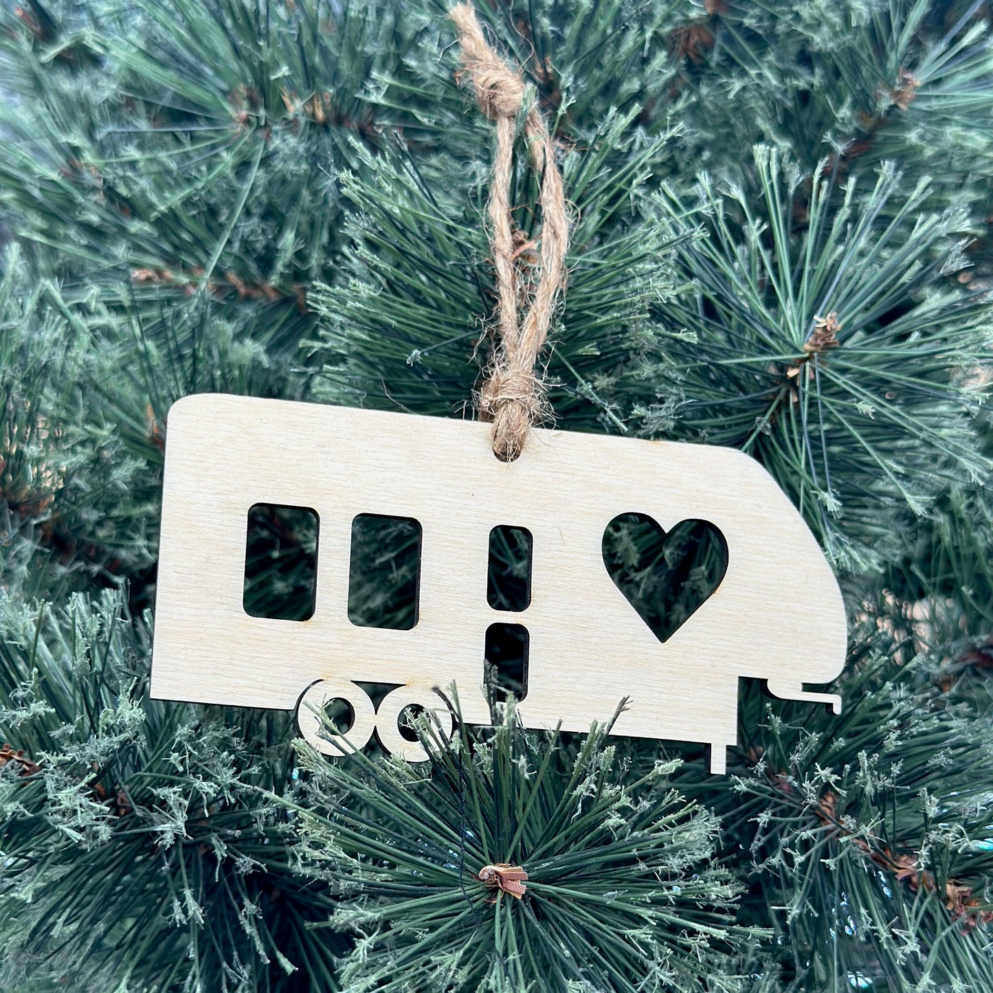 Birchwood Fifth Wheel Camper Ornament, Handmade RV Christmas Decor