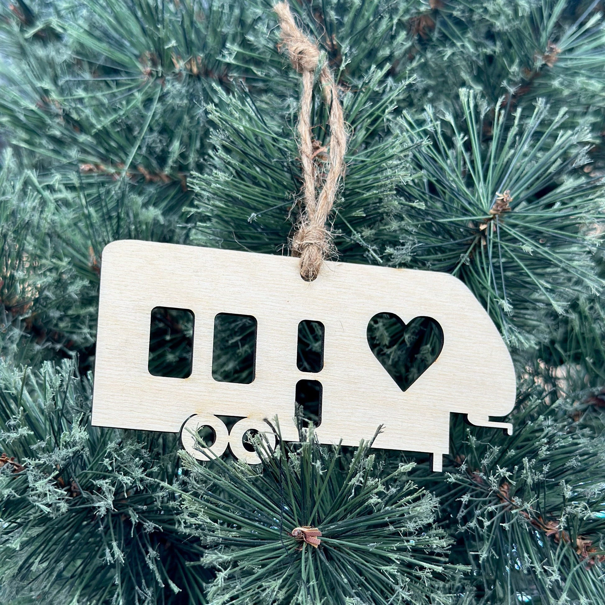 Birchwood Fifth Wheel Camper Ornament, Handmade RV Christmas Decor