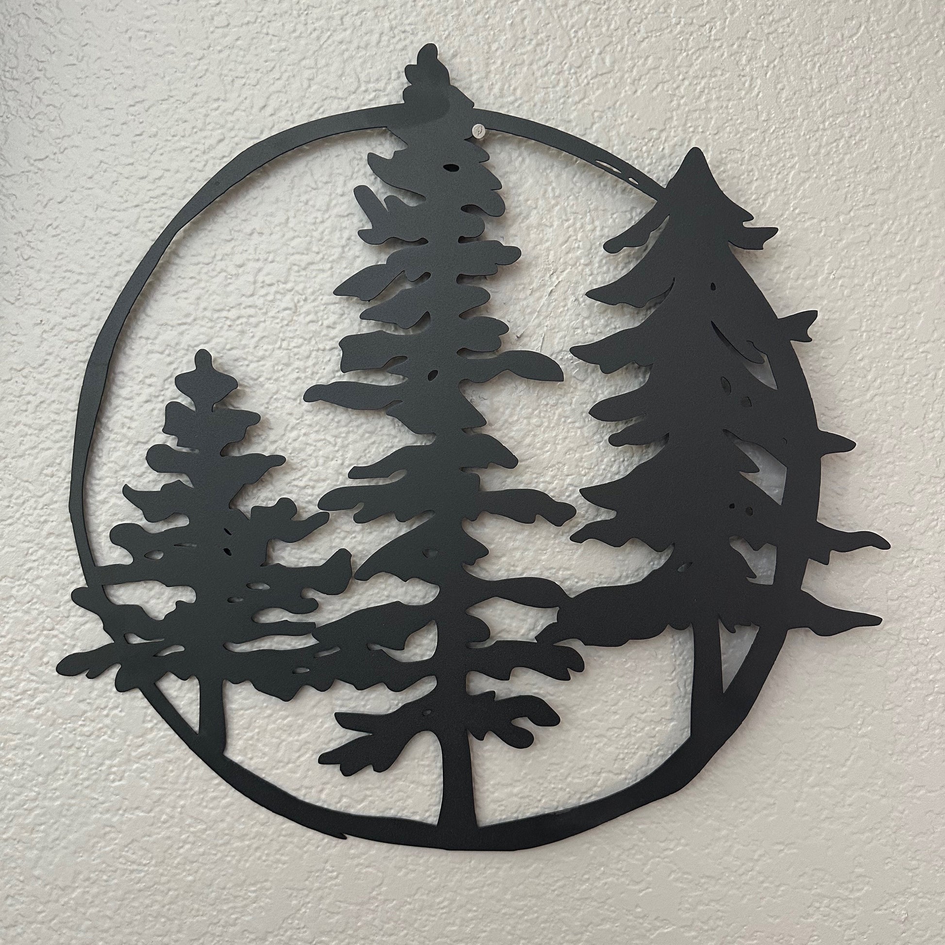 Pine Tree Metal Wall Art for Home or Cabin, Hanging Forest Wall Art to Bring Nature to Your Indoor or Outdoor Living Space