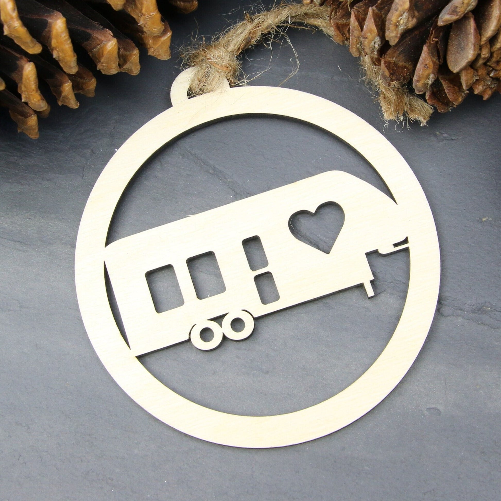 Birchwood 5th Wheel Camper Ornament, Handmade RV Christmas Gift