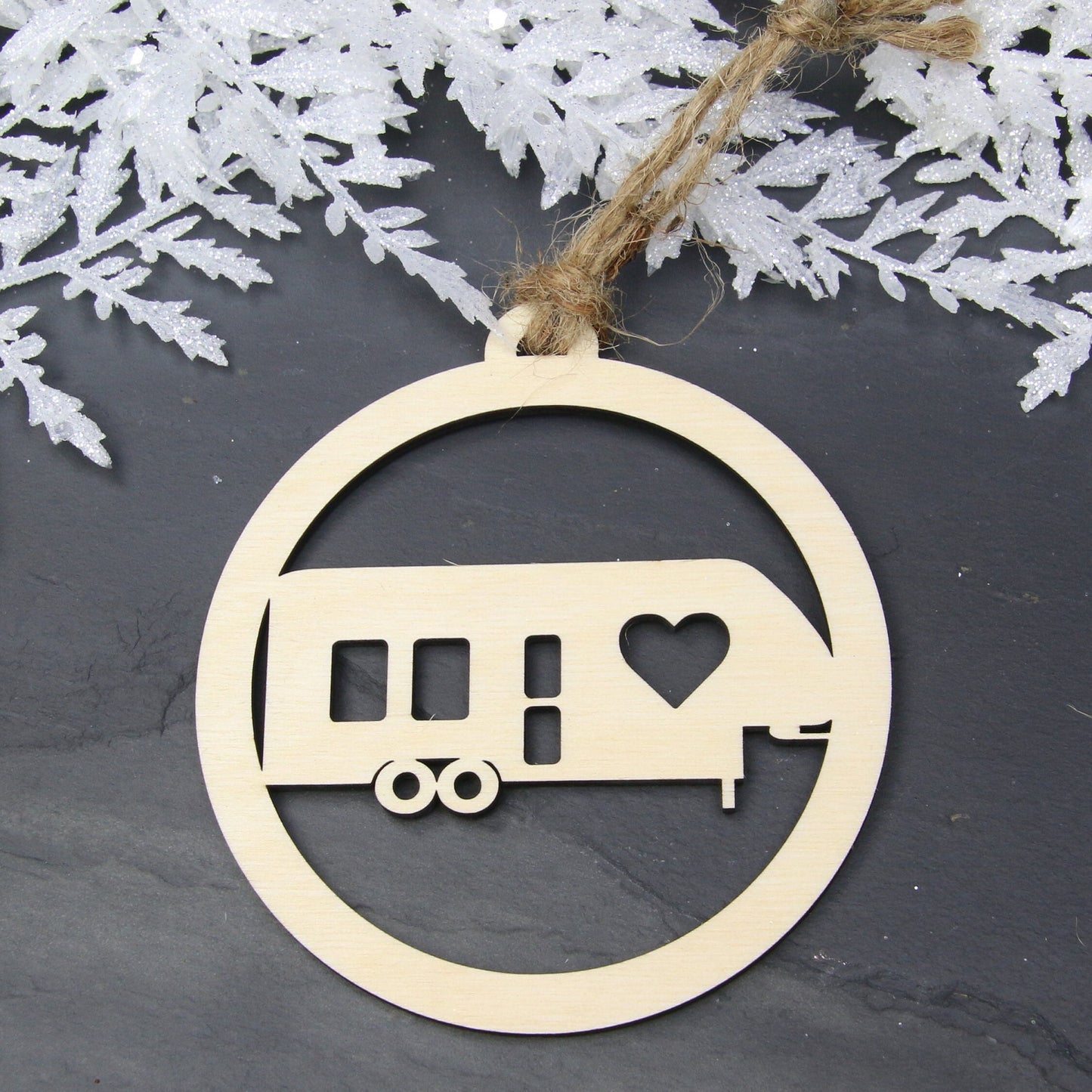Birchwood 5th Wheel Camper Ornament, Handmade RV Christmas Gift