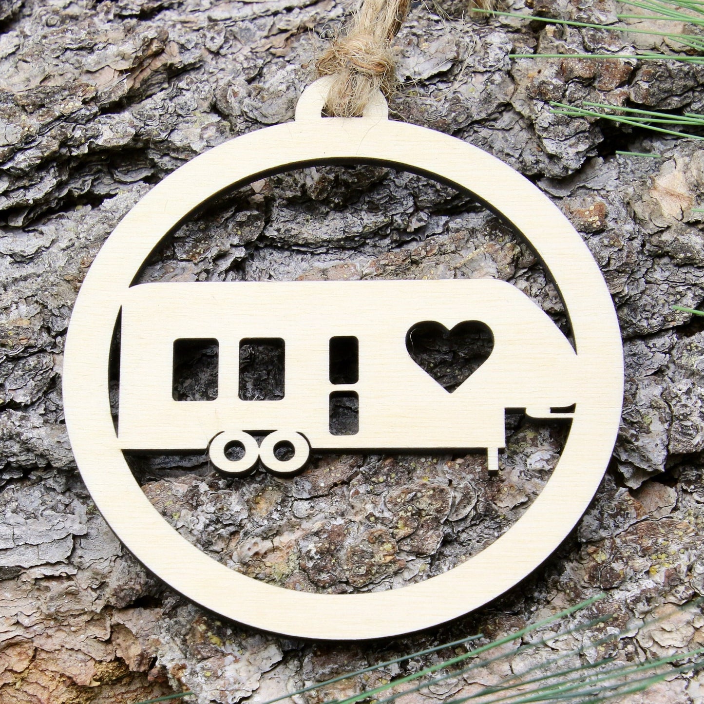 Birchwood 5th Wheel Camper Ornament, Handmade RV Christmas Gift