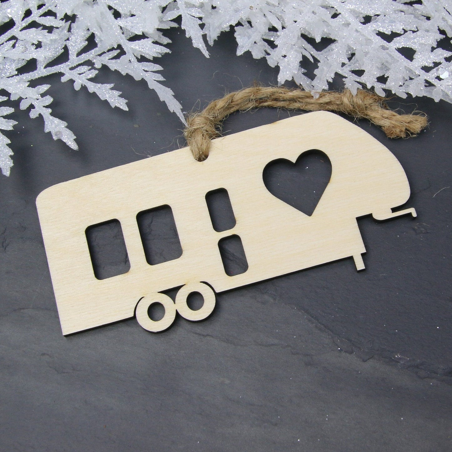 Birchwood Fifth Wheel Camper Ornament, Handmade RV Christmas Decor