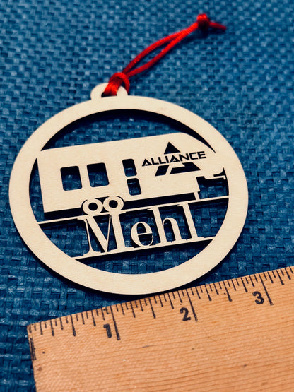 Personalized Alliance 5th Wheel Camper Ornament, Custom Camping Ornament,Round RV Fifth Wheel Camper Christmas Ornament, Unique Outdoor Gift