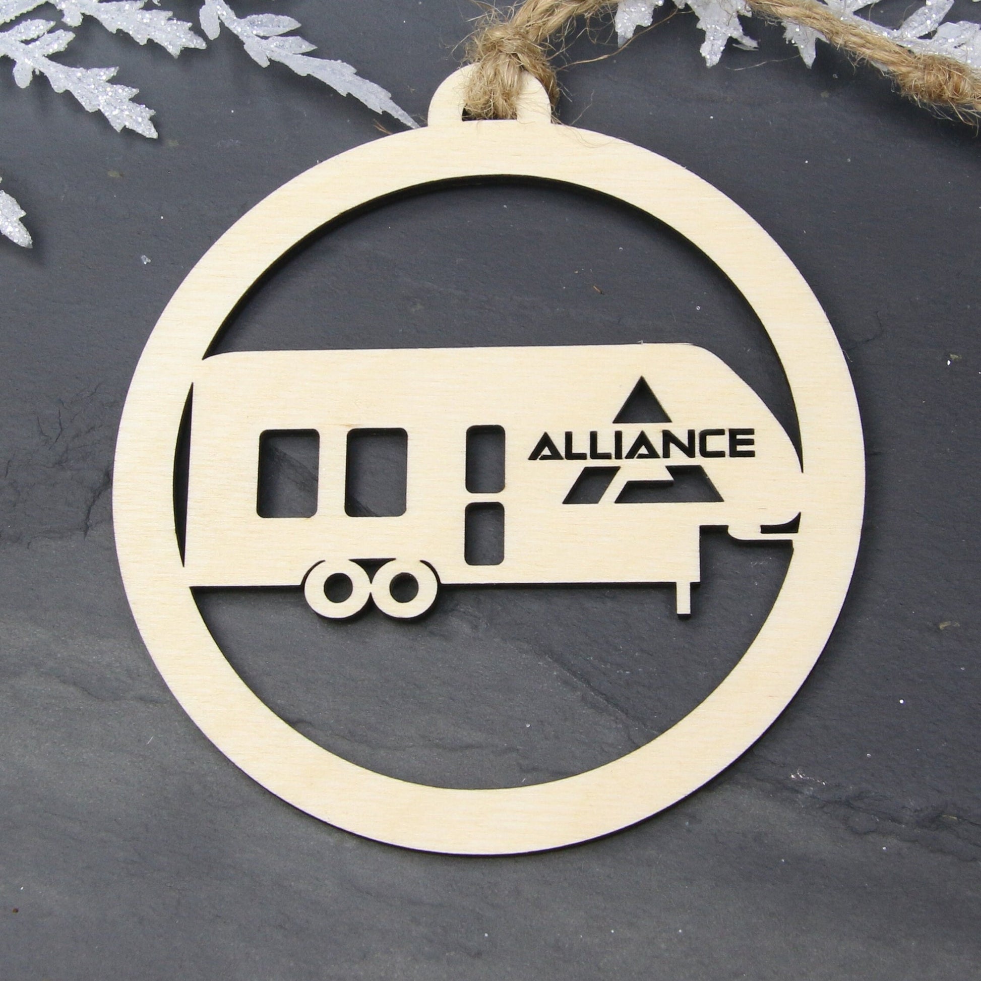 Alliance Fifth Wheel Ornament, Birchwood RV Camper Christmas Ornament