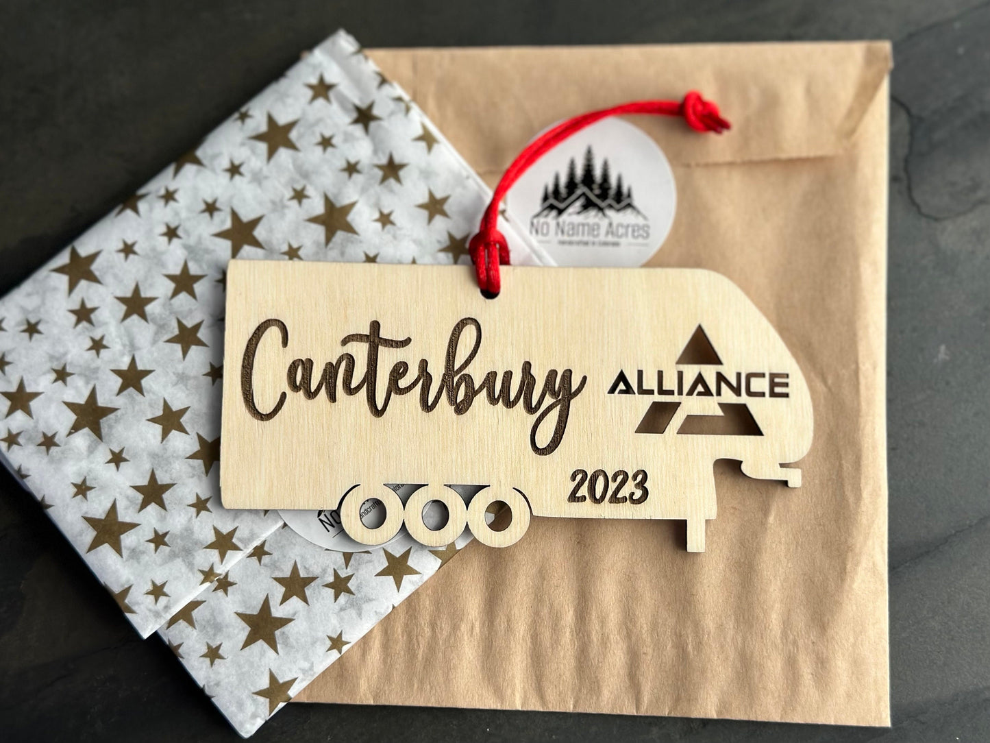 Personalized Alliance RV Camper Ornament, Custom Fifth Wheel Christmas Ornament