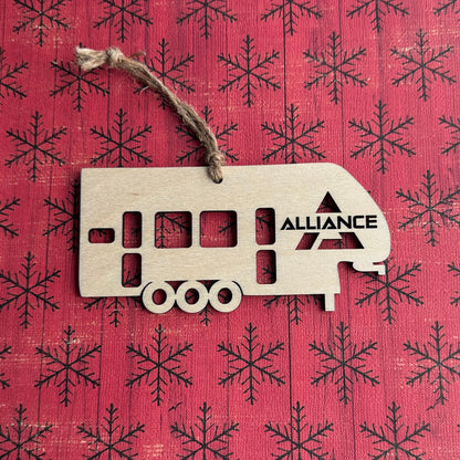 Birchwood Alliance 5th Wheel Camper Ornament, Handmade RV Christmas Gift