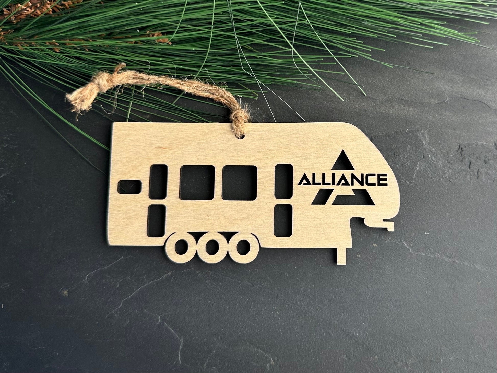 Birchwood Alliance 5th Wheel Camper Ornament, Handmade RV Christmas Gift