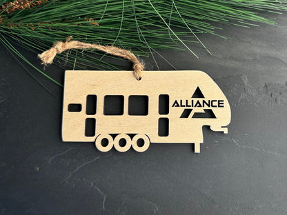 Birchwood Alliance 5th Wheel Camper Ornament, Handmade RV Christmas Gift