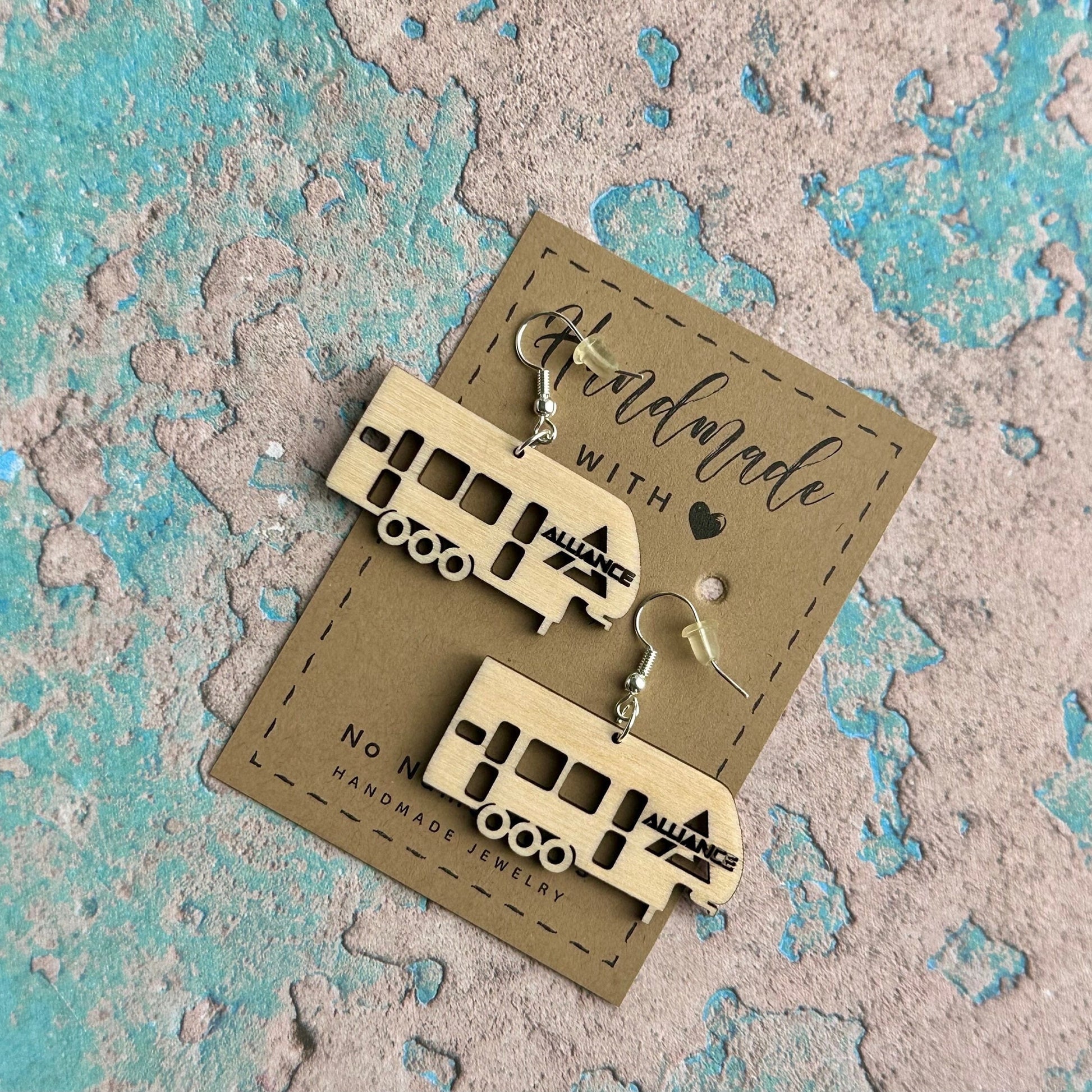 Birchwood Alliance RV Earrings – Three Axle Camper, Happy Glamper Gift
