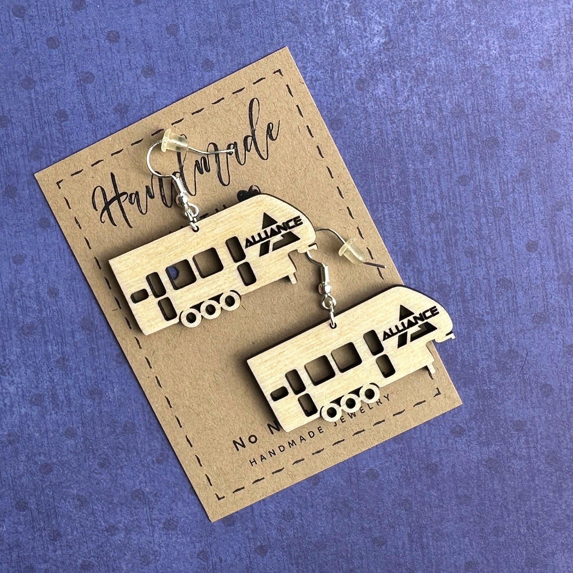 Birchwood Alliance RV Earrings – Three Axle Camper, Happy Glamper Gift
