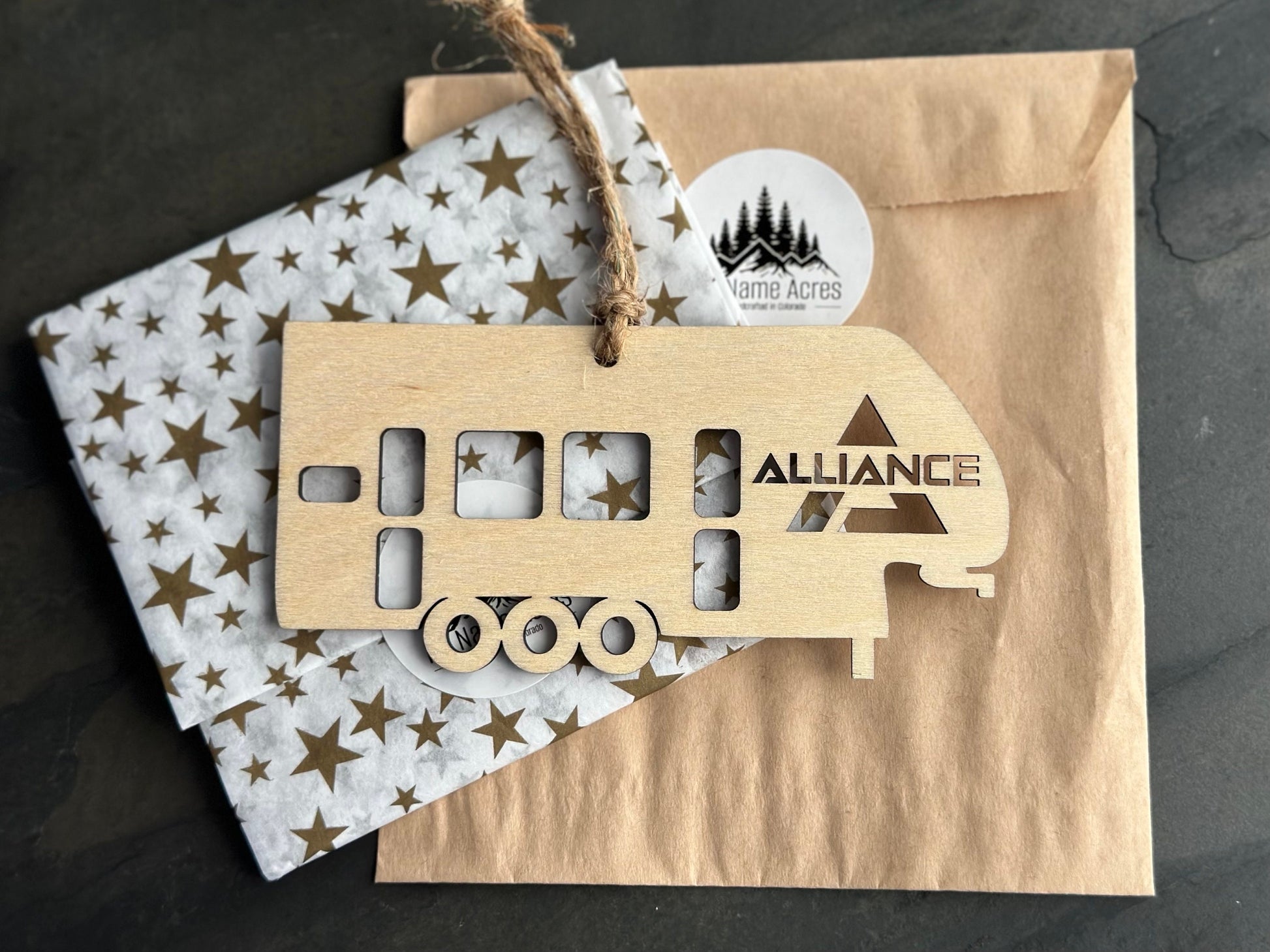 Birchwood Alliance 5th Wheel Camper Ornament, Handmade RV Christmas Gift