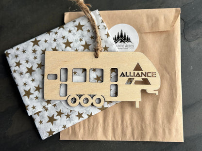 Birchwood Alliance 5th Wheel Camper Ornament, Handmade RV Christmas Gift