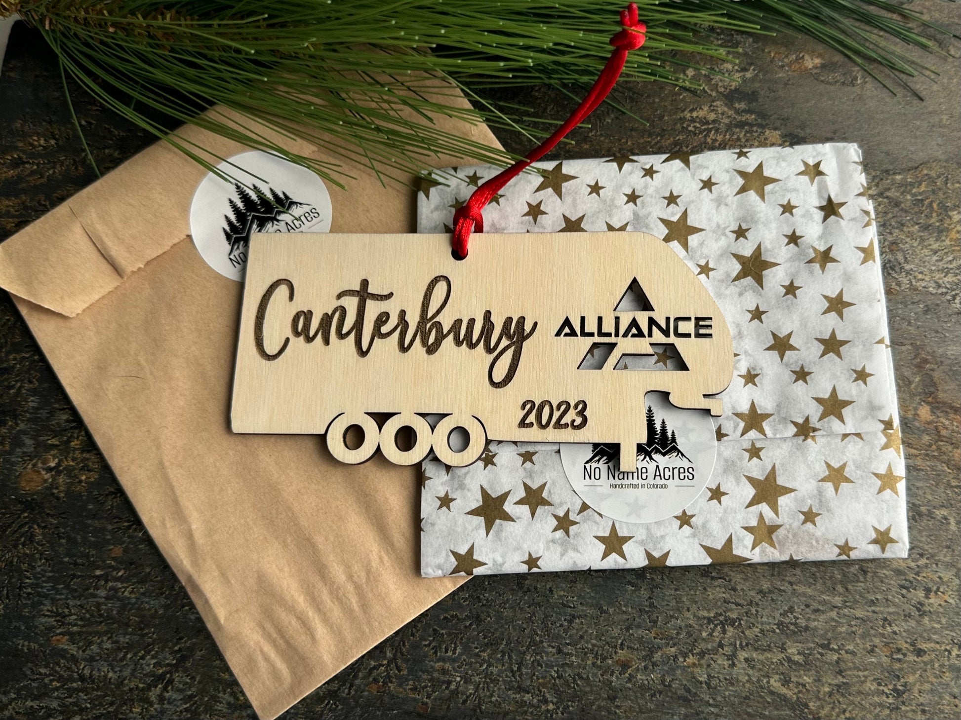 Personalized Alliance RV Camper Ornament, Custom Fifth Wheel Christmas Ornament